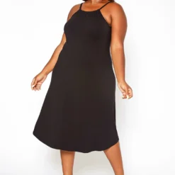 Asoph Plus Size Basic Cami Midi Dress