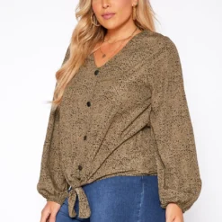 Asoph Plus Size Leopard Print Long Sleeve Top -Radiant Drape Sales 2018297 125 2