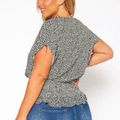 Asoph Plus Size Dainty Floral Print Smocked Blouse -Radiant Drape Sales 2018298 001 2