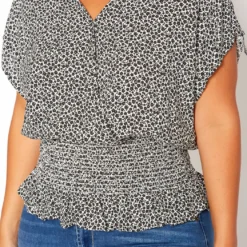 Asoph Plus Size Dainty Floral Print Smocked Blouse -Radiant Drape Sales 2018298 001 4