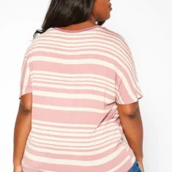 Asoph Plus Size Striped Relaxed Fit Top -Radiant Drape Sales 2018304 102 3