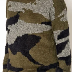 Asoph Plus Size Camo Print Funnel Neck Sweater -Radiant Drape Sales 2018354 354 4