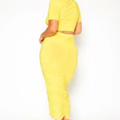 Asoph Plus Size Ruched Design Two Piece Set 8 Asoph Plus Size Ruched Design Two Piece Set -Radiant Drape Sales 2018400 105 3