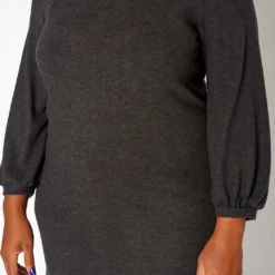 Asoph Plus Size High Low Basic Knit Dress 9 Asoph Plus Size High Low Basic Knit Dress -Radiant Drape Sales 2018411 001 4