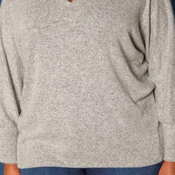 Plus Size Basic V Neck Knit Sweater -Radiant Drape Sales 2018413 261 4