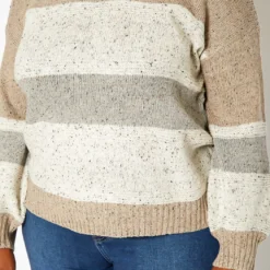 Asoph Plus Size Color Splice Cable Knit Sweater -Radiant Drape Sales 2018416 118 4