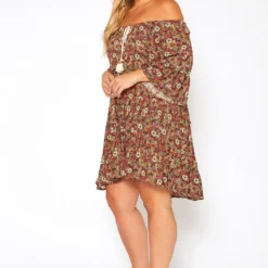 Asoph Plus Size Vintage Floral Print Mini Dress -Radiant Drape Sales 2018420 120 2