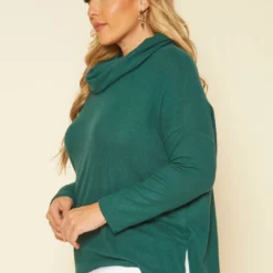 Plus Size Cowl Neck Knit Sweater -Radiant Drape Sales 2018422 161 2