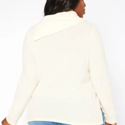 Asoph Plus Size Asymmetric Cowl Neck Sweater -Radiant Drape Sales 2018423 191 2