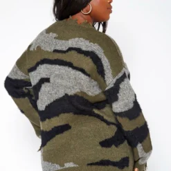 Asoph Plus Size Camo Print Distresses Sweater -Radiant Drape Sales 2018425 354 3