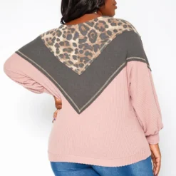 Asoph Plus Size Color Block Waffle Knit Sweater -Radiant Drape Sales 2018427 119 2