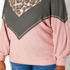 Asoph Plus Size Color Block Waffle Knit Sweater -Radiant Drape Sales 2018427 119 4