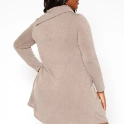 Asoph Plus Size Asymmetric Cowl Neck Mini Dress -Radiant Drape Sales 2018432 118 3