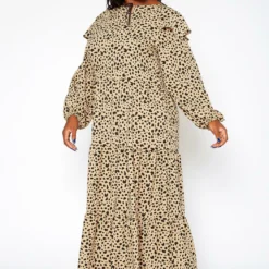 Asoph Plus Size Spotted Print Flare Maxi Dress -Radiant Drape Sales 2018433 190 2