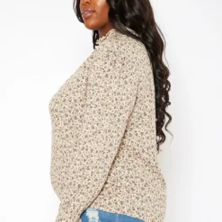 Asoph Plus Size Floral Print Long Sleeve Top -Radiant Drape Sales 2018447 119 2