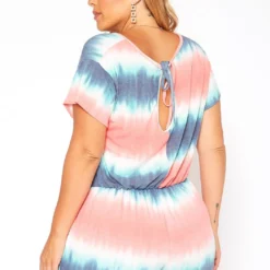 Asoph Plus Size Gradient Tie Dye Lounge Romper 8 Asoph Plus Size Gradient Tie Dye Lounge Romper -Radiant Drape Sales 2018448 128 3