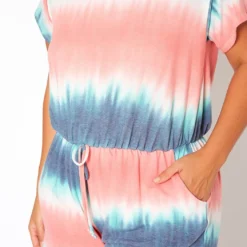 Asoph Plus Size Gradient Tie Dye Lounge Romper 9 Asoph Plus Size Gradient Tie Dye Lounge Romper -Radiant Drape Sales 2018448 128 4