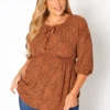 Asoph Plus Size Dainty Leopard Print Flare Top