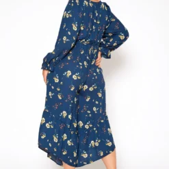 Asoph Plus Size Floral Print Flare Jumpsuit -Radiant Drape Sales 2018484 117 3