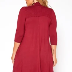 Asoph Plus Size Smocked Detail Mock Neck Mini Dress 8 Asoph Plus Size Smocked Detail Mock Neck Mini Dress -Radiant Drape Sales 2018485 111 3