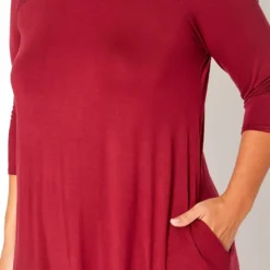 Asoph Plus Size Smocked Detail Mock Neck Mini Dress 9 Asoph Plus Size Smocked Detail Mock Neck Mini Dress -Radiant Drape Sales 2018485 111 4