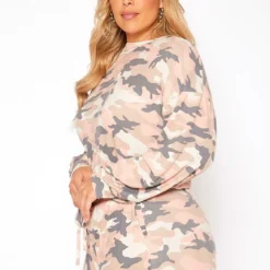 Asoph Plus Size Camo Print Two Piece Set -Radiant Drape Sales 2018488 354 3