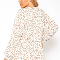 Asoph Plus Size Nude Leopard Print Two Piece Set -Radiant Drape Sales 2018489 118 3