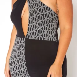 Asoph Plus Size Print Splice Halter Neck Jumpsuit -Radiant Drape Sales 2018501 172 4