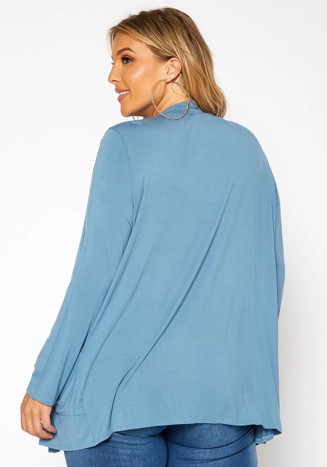 Asoph Plus Size Casual Open Front Cardigan 4 Asoph Plus Size Casual Open Front Cardigan - Image 4