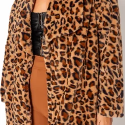 Asoph Plus Size Faux Fur Leopard Print Coat -Radiant Drape Sales 2018504 106 4