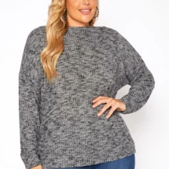 Asoph Plus Size Waffle Knit Sweater