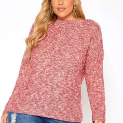 Asoph Plus Size Waffle Knit Sweater