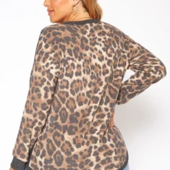 Asoph Plus Size Leopard Splice Knit Sweater -Radiant Drape Sales 2018507 361 3