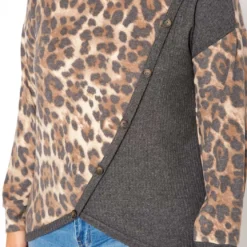 Asoph Plus Size Leopard Splice Knit Sweater -Radiant Drape Sales 2018507 361 4