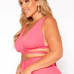 Asoph Plus Size Triangle Wrap Crop Top -Radiant Drape Sales 2018513 102 2