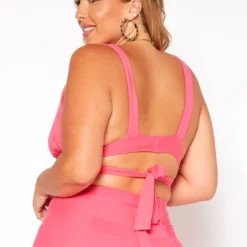 Asoph Plus Size Triangle Wrap Crop Top -Radiant Drape Sales 2018513 102 3