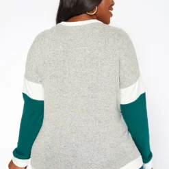 Asoph Plus Size Color Block Knit Sweater -Radiant Drape Sales 2018554 261 3