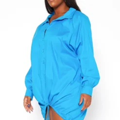 Asoph Plus Size Oversized Button Up Collar Mini Dress 7 Asoph Plus Size Oversized Button Up Collar Mini Dress -Radiant Drape Sales 2018565 127 2