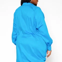Asoph Plus Size Oversized Button Up Collar Mini Dress 8 Asoph Plus Size Oversized Button Up Collar Mini Dress -Radiant Drape Sales 2018565 127 3