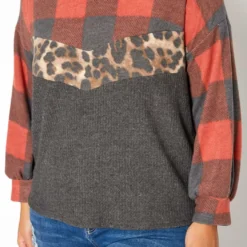 Asoph Plus Size Pattern Splice Knit Sweater -Radiant Drape Sales 2018584 110 4