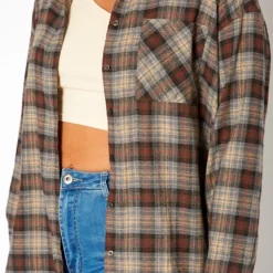 Asoph Plus Size Plaid Flannel Jacket -Radiant Drape Sales 2018585 106 4