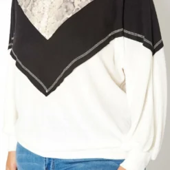 Asoph Plus Size Snakeskin Splice Knit Sweater -Radiant Drape Sales 2018587 108 4