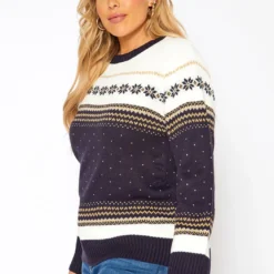 Asoph Plus Size Polka Dot Knit Sweater -Radiant Drape Sales 2018588 117 1