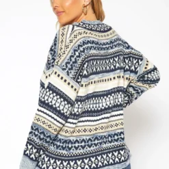 Asoph Plus Size Multi Knit Sweater -Radiant Drape Sales 2018590 117 3