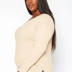 Asoph Plus Size Casual Crew Neck Long Sleeve Top -Radiant Drape Sales 2018621 154 2