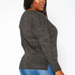 Asoph Plus Size Casual Knit Long Sleeve Top -Radiant Drape Sales 2018623 001 2