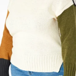Plus Size Color Block Knit Sweater -Radiant Drape Sales 2018631 135 4