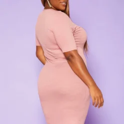 Plus Size Button Front Bodycon Midi Dress -Radiant Drape Sales 2018655 102 2