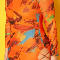 Plus Size Abstract Pattern Bodycon Mini Dress -Radiant Drape Sales 2018666 109 3