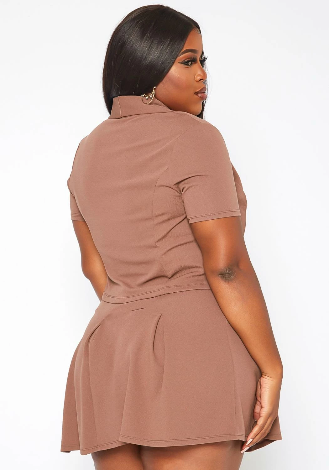 Plus Size Notch Collar Blazer Top 4 Plus Size Notch Collar Blazer Top - Image 4